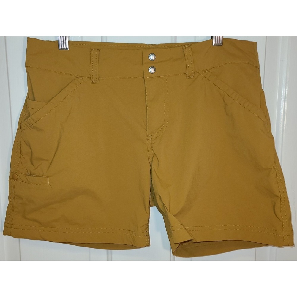 ExOfficio Shorts Women 4 Nylon Lightweight Travel Hike Fishing Gorpcore Mustard